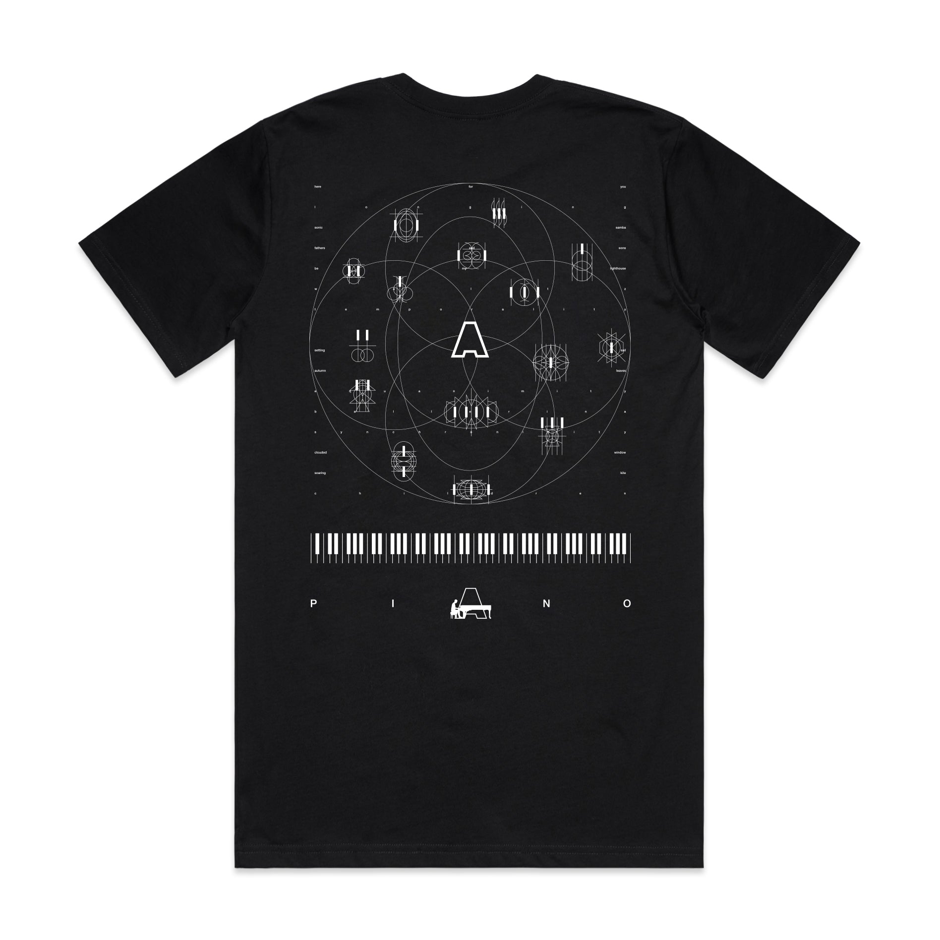 Piano t-shirt black