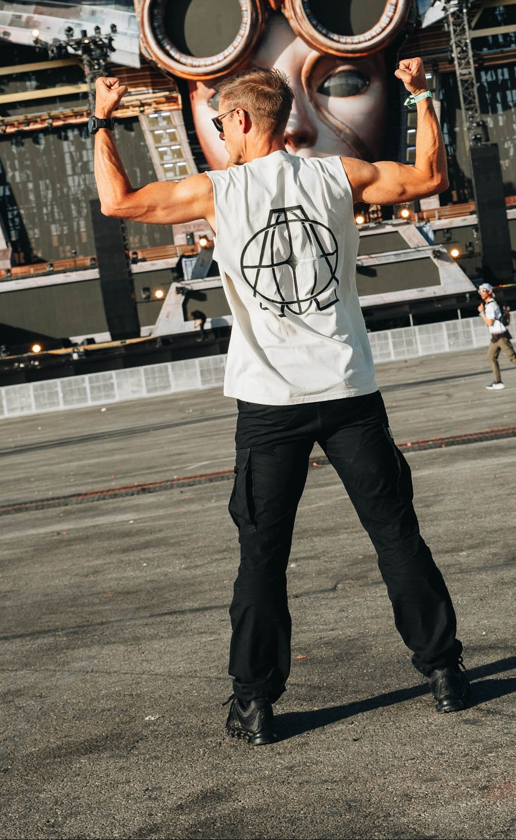 Sleeveless Awake T-Shirt Faded Bone